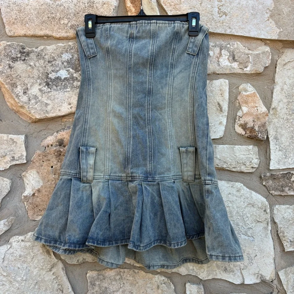 Jaded london denim mini dress size us 8 - Picture 2 of 5